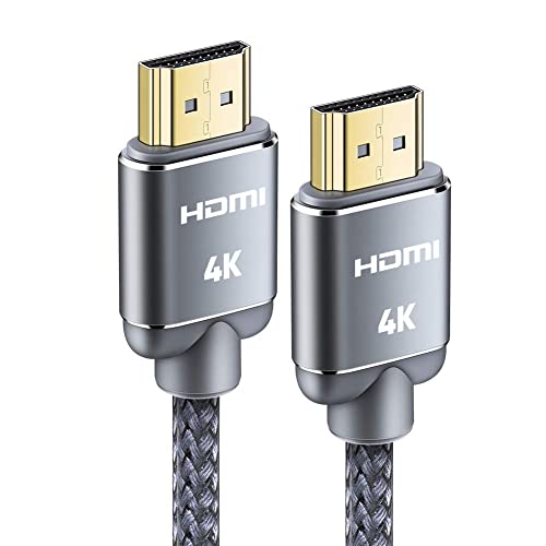 Snowkids HDMI-Kabel 4K – HDMI Kabel über Ethernet, Nylon, geflochten, unterstützt 3D / Audio-Return, HDMI-Kabel für Blu-Ray TV 4K Ultra HD/Monitor – grau Snowkids HDMI-Kabel 4K – HDMI Kabel über Ethernet, Nylon, geflochten, unterstützt 3D / Audio-Return, HDMI-Kabel für Blu-Ray TV 4K Ultra HD/Monitor – grau von SNOWKIDS