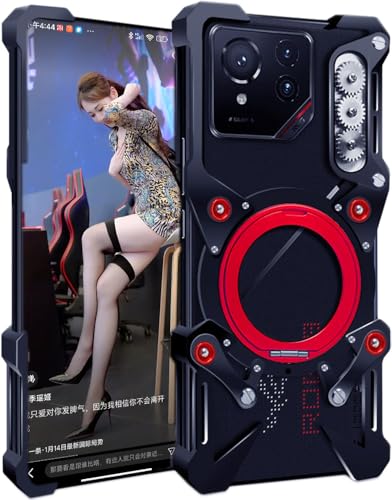 SNOWtreeAA Handyhülle für ASUS ROG Phone 9 Pro. Machine Monster/Steampunk/Telefon-hülle/Telefonkasten ROG 9 Case/Gaming Handy-Tasche Magnethalterung -Schwarz von SNOWtreeAA