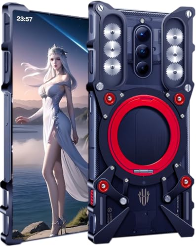 SNOWtreeAA Handyhülle für ZTE Nubia REDMAGIC 8 Pro. Machine Monster/Steampunk/Telefonhülle/Telefonkasten RED Magic 8 Pro+ Case/Gaming Handy-Tasche Magnethalterung -Schwarz von SNOWtreeAA