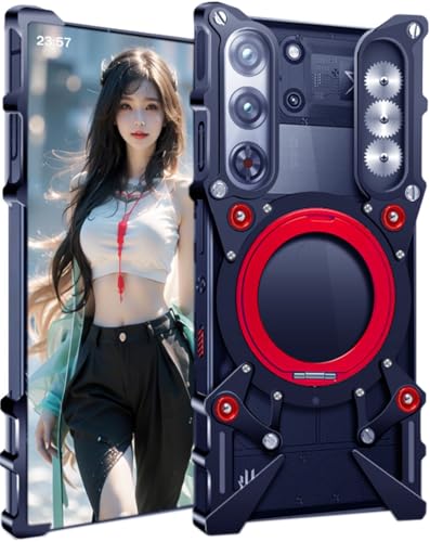 SNOWtreeAA Handyhülle für ZTE Nubia REDMAGIC 9S Pro. Machine Monster/Steampunk/Telefonhülle/Telefonkasten RED Magic 9S Pro+ Case/Gaming Handy-Tasche Magnethalterung -Schwarz von SNOWtreeAA