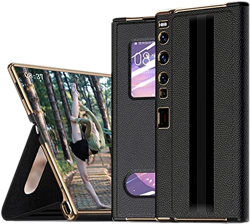 SNOWtreeAA Scharnier Hüllen für Huawei Mate XS 2. Cases Holster für Huawei Mate XS 2. Faltdisplay Handyhülle. Doppelhülle Handy-hülle Mate Xs 2 -Schwarz von SNOWtreeAA