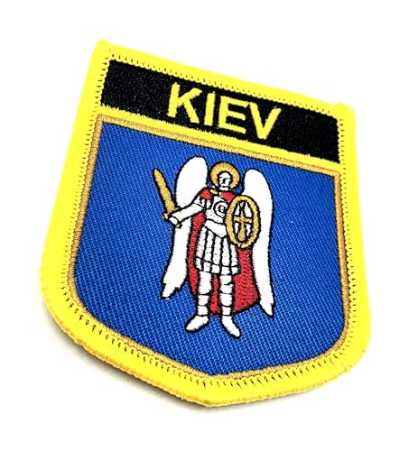 Kiew Ukraine Stadt Ukraine Ukraine Flagge zum Aufbügeln bestickter Stoff Aufnäher 1 Stück von SNS Components