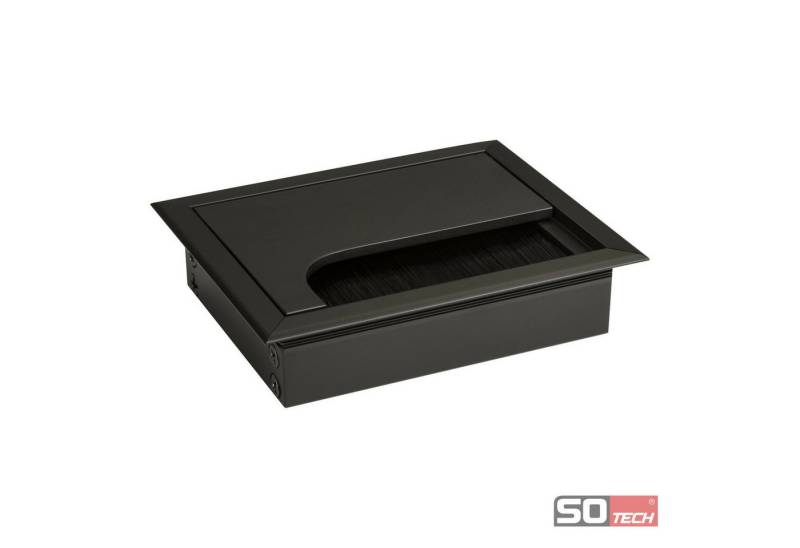 SO-TECH® Kabelführung Kabeldurchlass CAVO 100x80 schwarz (1-St), 100 x 80 mm schwarz eloxiert von SO-TECH®