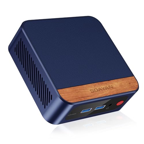 SOAYAN Mini PC, Alder Lake N95 Mini Computer (bis zu 3.4GHz) 8GB DDR4 RAM 256GB SSD Micro Desktop Computer 4K Dual Display/USB3.2/WiFi 5/BT4.2/Gigabit Ethernet für Zuhause, Büro, Geschäft von SOAYAN