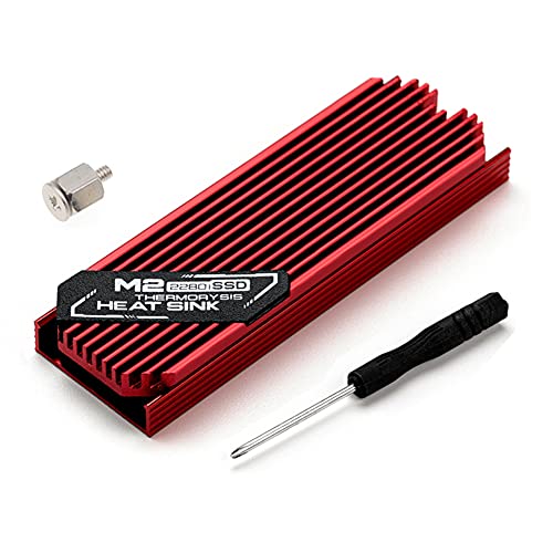 SOBW SSD Kühlkörper, doppelseitiger Kühlkörper, Hochleistungs-SSD-Kühler, M.2 Kühler for M.2 SSD, Aluminium, 4X Silikon Wärmeleitpad, M.2 Solid State Festplatten Kühler Kühler von SOBW