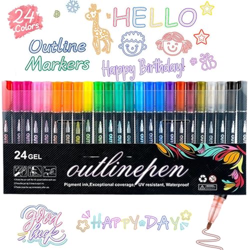 farbige lightstick graffiti textmarker-stifte,leuchtstift-graffitistift,Dreamy Sparkle Dual-Line Contour Pen,24 Colouring Lightstick Graffiti Highlighter,Glitter Pens,Outline Pens Metallic Magic Pen farbige lightstick graffiti textmarker-stifte,leuchtstift-graffitistift,Dreamy Sparkle Dual-Line Contour Pen,24 Colouring Lightstick Graffiti Highlighter,Glitter Pens,Outline Pens Metallic Magic Pen von SOCLING