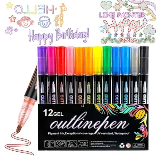 leuchtstift-graffitistift,farbige lightstick graffiti textmarker-stifte,Dreamy Sparkle Dual-Line Contour Pen,12 Colouring Lightstick Graffiti Highlighter,Glitter Pens,Outline Pens Metallic Magic Pen leuchtstift-graffitistift,farbige lightstick graffiti textmarker-stifte,Dreamy Sparkle Dual-Line Contour Pen,12 Colouring Lightstick Graffiti Highlighter,Glitter Pens,Outline Pens Metallic Magic Pen von SOCLING