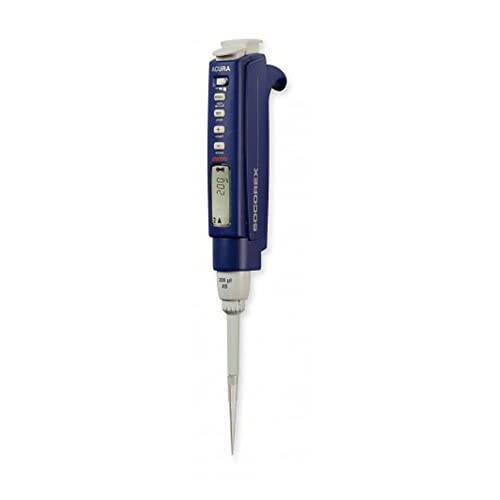 Socorex SR-0012 Acura Electro 926 XS Mikroliterpipette, 0.1µl-2µl Kapazität, Initialpack, Blau von SOCOREX