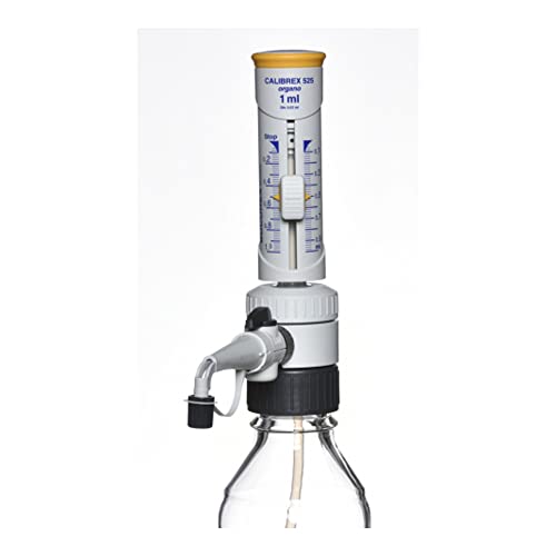 Socorex SR-0211 Calibrex Organo 525 Flaschenaufsatzdispenser mit Glaskolben, Sperrhahn, 0.1ml-1ml Kapazität Socorex SR-0211 Calibrex Organo 525 Flaschenaufsatzdispenser mit Glaskolben, Sperrhahn, 0.1ml-1ml Kapazität von SOCOREX