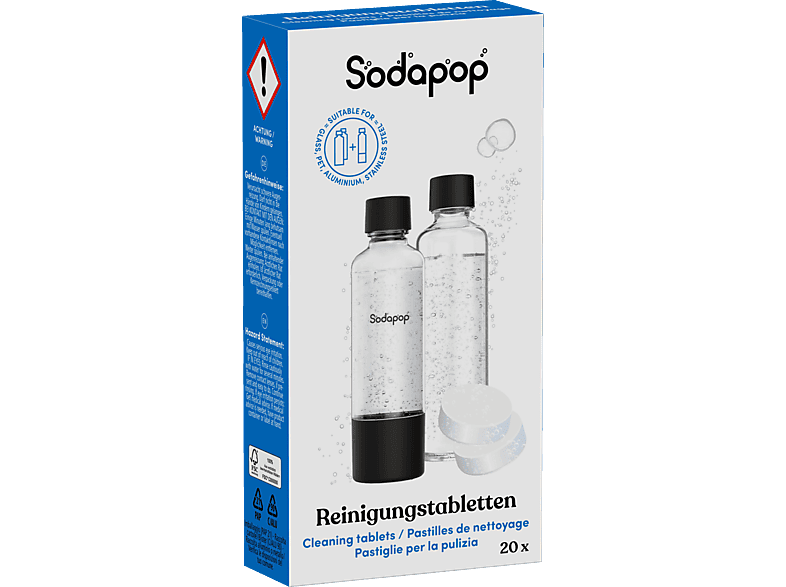 SODAPOP 10031624 - 20 Stück Reinigungstabletten für Trink. und Sprudlerflaschen SODAPOP 10031624 - 20 Stück Reinigungstabletten für Trink. und Sprudlerflaschen von SODAPOP