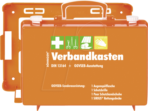 SNG 0301012 - KFZ-Verbandkasten, SN-CD, Füllung DIN 13164, GGVSEB, orange von SÖHNGEN