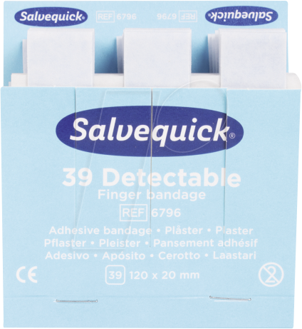 SNG 1009796 - Salvequick Fingerverband, detectable, 39 Stück von SÖHNGEN