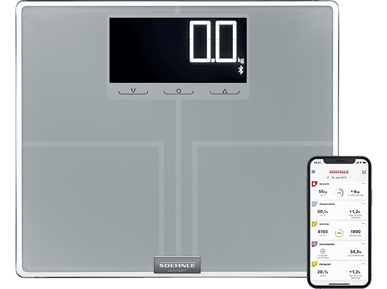 SOEHNLE 63873 Pwd Shape Sense Connect 200, Personenwaage von SOEHNLE