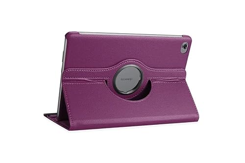 360 drehbare Schutzhülle aus PU-Leder, kompatibel mit Huawei MediaPad M5 Pro 10.8 Lite 10.1 8.4 Tablet-Hülle (Color : Purple, Size : for Huawei M5 8.4) von SOENS
