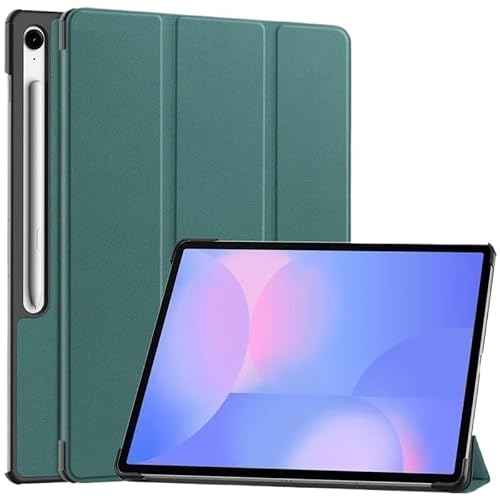 Dreifach Faltbare Hartschale, geeignet for Samsung Galaxy Tab S10 FE Plus SM-X620 SM-X626B 13,1 Zoll 2025 mit automatischer Schlaf-Tablet-Abdeckung(Green) von SOENS