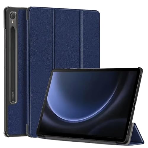 Geeignet for Samsung Galaxy Tab S9 FE 2023 Hülle 10,9 Zoll Klappständer Magnetisches Smart Folio Tablet SM-X510 SM-X516B (Color : Dark Blue) von SOENS