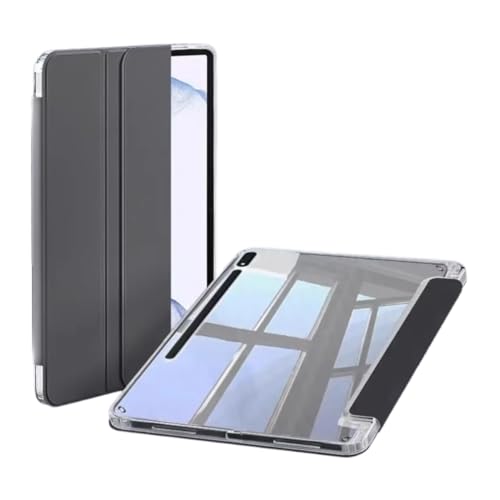 Klare Acrylhülle, geeignet for Samsung Galaxy Tab S10 FE 10.9 /Tab S10 FE Plus 13.1 2025, mit Stifthalter, stoßfeste Abdeckung(Black,Tab S10 FE Plus 13.1) von SOENS