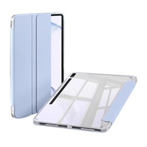 Klare Acrylhülle, geeignet for Samsung Galaxy Tab S10 FE 10.9 /Tab S10 FE Plus 13.1 2025, mit Stifthalter, stoßfeste Abdeckung(Blue,Tab S10 FE Plus 13.1) von SOENS