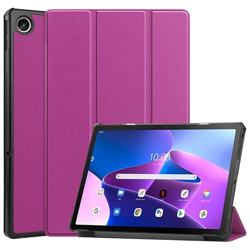 Kompatibel mit der dreifach faltbaren magnetischen Tablet-Hülle Lenovo Xiaoxin Pad 2022 Tab M10 Plus 3. Generation 10,6 Zoll TB128FU/XU TB125FU (Color : Purple, Size : XiaoxinPad 2022 10.6) von SOENS