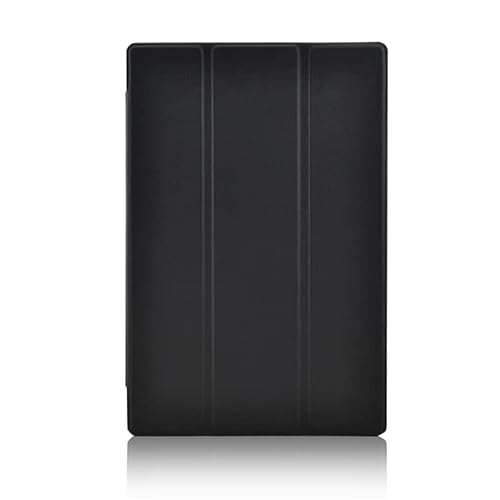 Ledertasche Kompatibel mit Sony Xperia Z2 Z3 Z4 Tablet PC Tasche Ständer Magnetische Smart Cover (Color : Black, Size : for Sony Xperia Z4) von SOENS