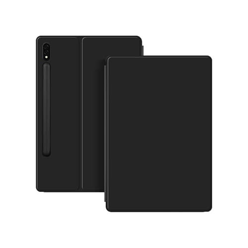 Magnetische Hülle geeignet for Samsung Galaxy Tab S8 Plus S7 FE 11 12,4 X800 X806 X700 X706 T730 T736 T870 T970 T975 Smart Cover (Color : Black, Size : for Tab S7 Plus 12.4) von SOENS
