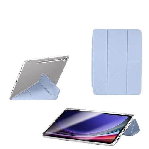Mehrfach Faltbare Acryl-Rückseite, geeignet for Samsung Tab S10 FE 10,9 Zoll/S10 FE Plus 13,1 Zoll 2025, mit Stifthalter-Ständerhülle(Sky Blue,S10 FE Plus 13.1inch) von SOENS