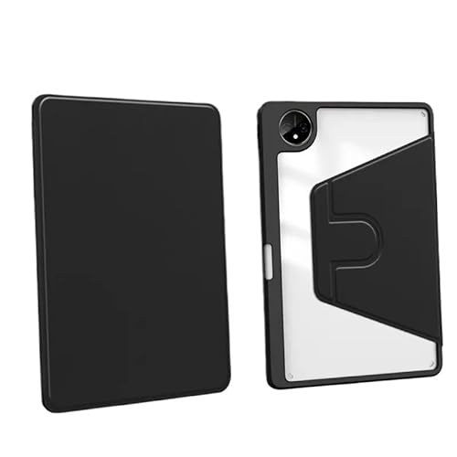 SOENS 360 Grad drehbare, durchsichtige Acryl-Ständerabdeckung, geeignet for Huawei Matepad Pro 13,2 Zoll PCE-W30 2025 mit Bleistifthalter-Etui(Black) von SOENS