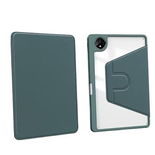 SOENS 360 Grad drehbare, durchsichtige Acryl-Ständerabdeckung, geeignet for Huawei Matepad Pro 13,2 Zoll PCE-W30 2025 mit Bleistifthalter-Etui(Dark Green) von SOENS