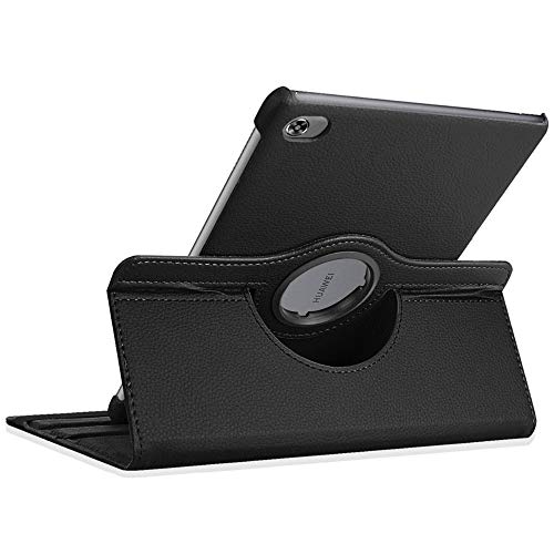 SOENS 360 drehbare Hülle kompatibel mit Huawei Mediapad M5 Lite 10 BAH2-W19/L09/W09 10,1 Zoll Tablet-Ständer-Abdeckung (Color : Black) von SOENS