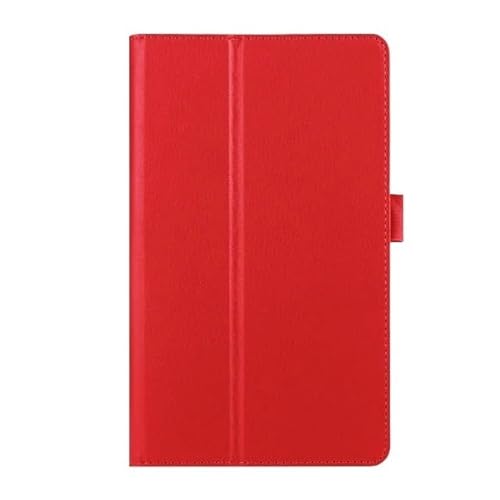 SOENS Litchi PU-Leder-Ständer-Hülle kompatibel mit Sony Xperia Z1 10,1 Zoll Tablet Flip PU-Leder-Ständer-Schutzhülle Funda (Color : Red) von SOENS
