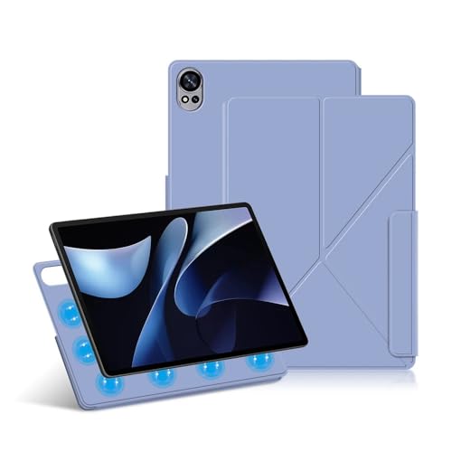 SOENS Magnetische Tablet-Hülle geeignet for Huawei MatePad 12X/Matepad Air 12 BKY-W00/W20 12 Zoll 2024, mehrfach Faltbare PU-Ständerabdeckung(Purple,Matepad Air 12 2024) von SOENS