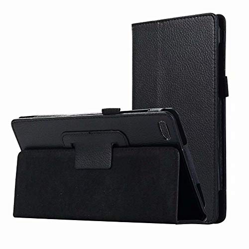 SOENS Pu-Leder-Stand-Tablet-Hülle, kompatibel mit Lenovo Tab 4 TB-7304F/I/X 7504 7 Zoll Schutzhülle (Color : Black) von SOENS