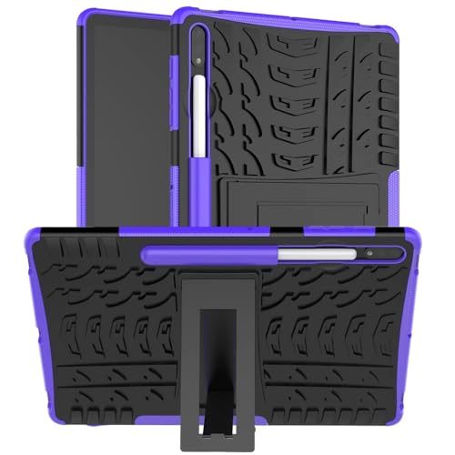 SOENS Reifenmuster-Ständerhülle, geeignet for Samsung Galaxy Tab A9 8,7 Zoll/A9 Plus 11 Zoll 2023, sturzsichere Standabdeckung(Purple,A9 8.7 inch) von SOENS