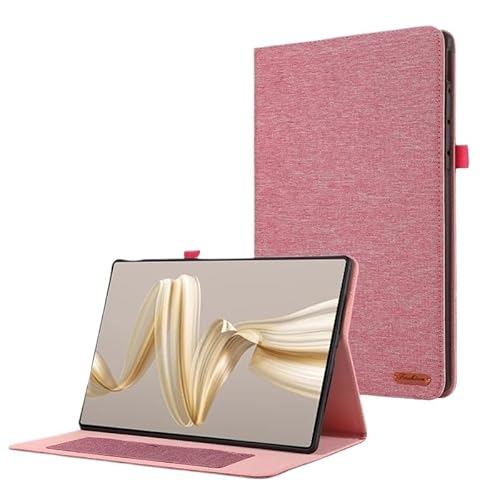 SOENS Tablet-Hülle mit Frontunterstützung, geeignet for Huawei MatePad Pro 12,2 Zoll 2024 MRO-W00/W10, weiche Rückseite, Stand-Flip-Cover(Rose red) von SOENS