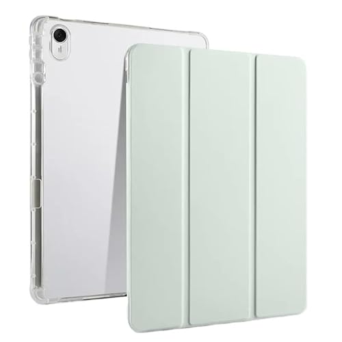 SOENS Tablet-Hülle mit Stifthalter, Klappständer, TPU-Rückseite, magnetische Abdeckung, geeignet for Huawei MatePad 11.5 2023 BTK-W09 AL09 (Color : Light Green) von SOENS