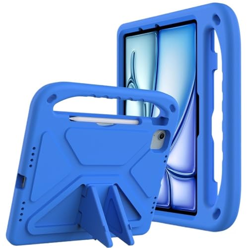 SOENS Tragbare, stoßfeste Tablet-Hülle aus Eva, geeignet for Apple iPad Pro 11 M4/iPad Air 11 M2 2024, 11-Zoll-Stativ mit Standabdeckung(Blue,for IPad Pro 11 2024) von SOENS