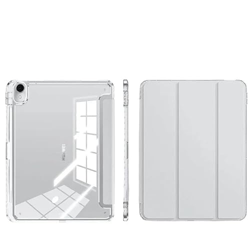 SOENS Transparente, knicksichere Tablet-Hülle aus Acryl, rundum verwendbar, geeignet for Huawei Matepad Pro 13,2 Zoll 2023/2025, dreifach Faltbare Standhülle(Gray,MatePad Pro 13.2 2023) von SOENS