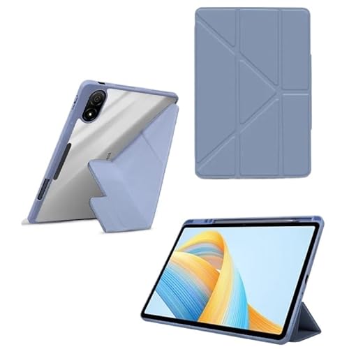 SOENS Y-Faltbare Tablet-Abdeckung, passend for Huawei Honor Pad 9 12,1 Zoll HEY2-W09/W19 2024, Acryl, mit Stiftschlitzverschluss, Faltbare Hülle(Purple) von SOENS