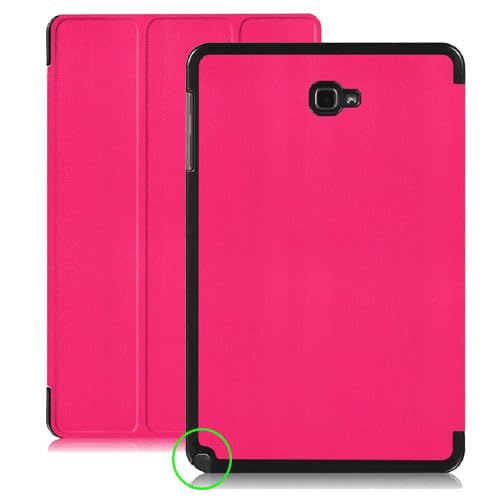 Ultra Slim Flip Cover Case geeignet for Samsung Galaxy 2016 Tab A6 10.1 mit S Pen Tablet Case SM-P580 P585 Smart Shell Skin (Color : Rose red) von SOENS