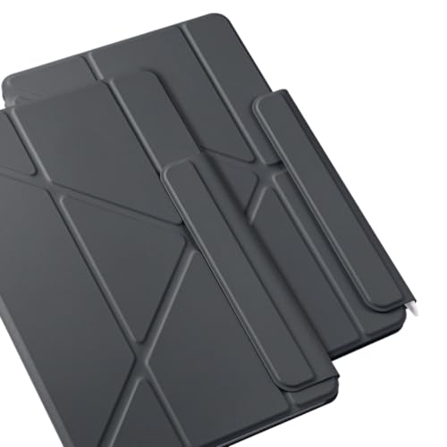 Ultradünne magnetische Tablet-Hülle, geeignet for Samsung Galaxy Tab S9 Plus/S9 FE Plus/S10 Plus 12,4 Zoll, mehrfach Faltbare Standabdeckung(Black,Tab S9 FE Plus 12.4) von SOENS