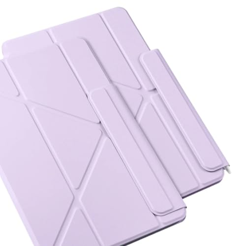 Ultradünne magnetische Tablet-Hülle, geeignet for Samsung Galaxy Tab S9 Plus/S9 FE Plus/S10 Plus 12,4 Zoll, mehrfach Faltbare Standabdeckung(Light Purple,Tab S9 FE Plus 12.4) von SOENS