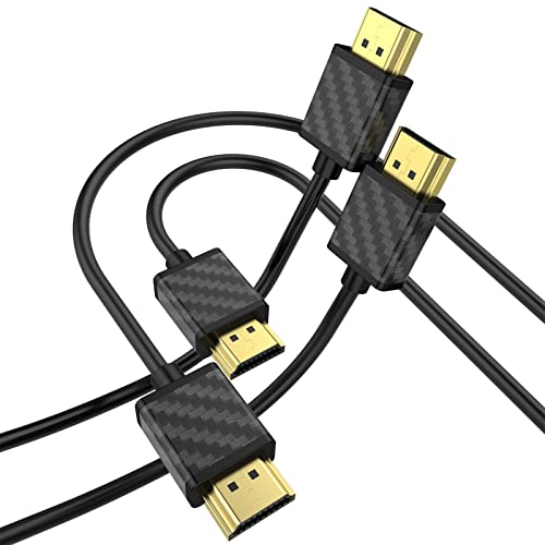 SOEYBAE 2 Stück 1meter HDMI Kabel, 18Gbps, HDMI 2.0 4K 60Hz, HDR, Ultra HD, 1080p, 3D, 2160p, ARC, Kompatibel mit Monitor TV PS5 PC (1M) von SOEYBAE