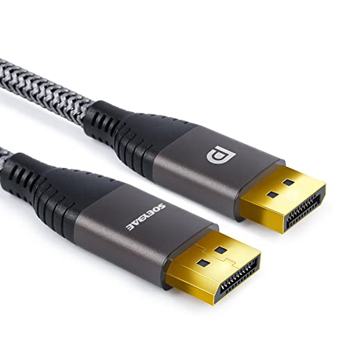 SOEYBAE DisplayPort Kabel 2M, 4K@60Hz und 2K@144Hz, Nylon Geflecht , DP Kabel geeignet für Gaming-Monitor, TV, PC, Grafikkarte - 2M von SOEYBAE