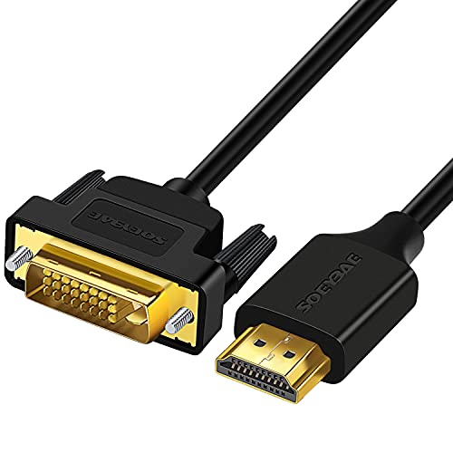 SOEYBAE HDMI auf DVI Kabel 1m ， Kabel HDMI zu DVI(24+1), 1080p/Full HD, für Roku, Xbox One, Laptop, Blue-Ray von SOEYBAE