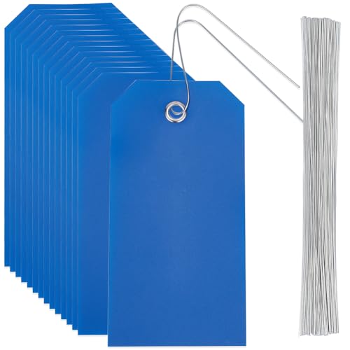 SOFPLATE 100 Stück Blaue Hängeetiketten Blanko Versandetiketten Mit Eisendraht 4.7 x 2.4{1} cm Rechteckig Wasserdicht Kunststoff PVC Öse Identifikations Namensschild Etiketten Set Zum Aufhängen von Na SOFPLATE 100 Stück Blaue Hängeetiketten Blanko Versandetiketten Mit Eisendraht 4.7 x 2.4{1} cm Rechteckig Wasserdicht Kunststoff PVC Öse Identifikations Namensschild Etiketten Set Zum Aufhängen von Na von SOFPLATE