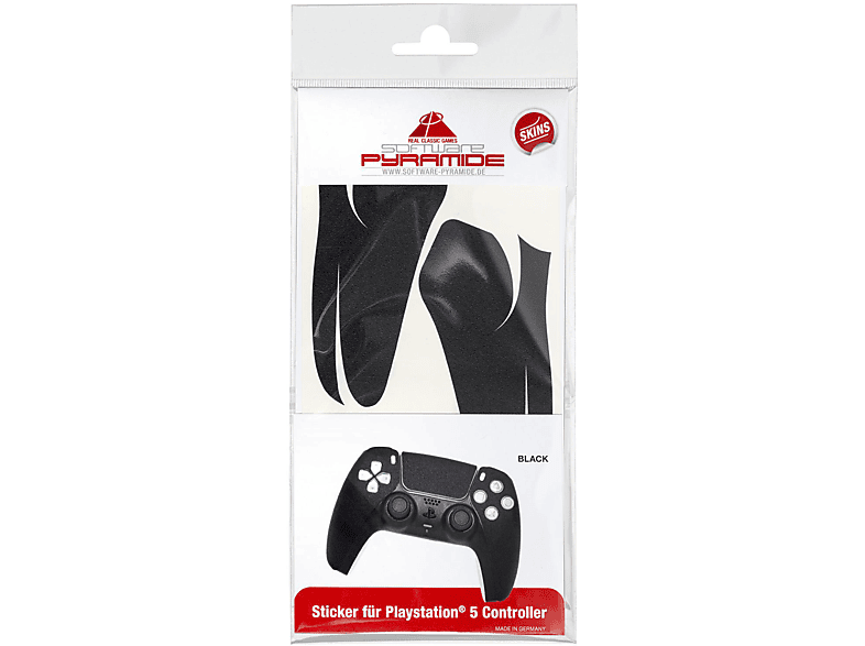 SOFTWARE PYRAMIDE Skins - Sticker für PlayStation 5 Controller (Black), Zubehör Playstation 5, Schwarz von SOFTWARE PYRAMIDE