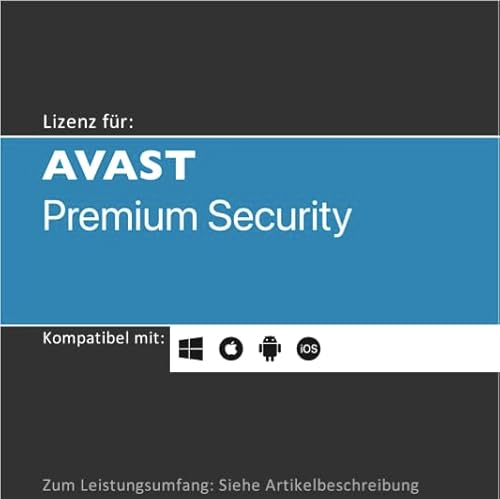 Lizenz für AVAST Premium Security | 2024 | 1-10 Gerät(e) | 1-3 Jahr(e) | Vollversion | Windows bzw. MacOS/iOS/Android | Lizenzcode per Post o. E-Mail von softwareGO (10 Geräte I 1 Jahr) von SOFTWAREGO