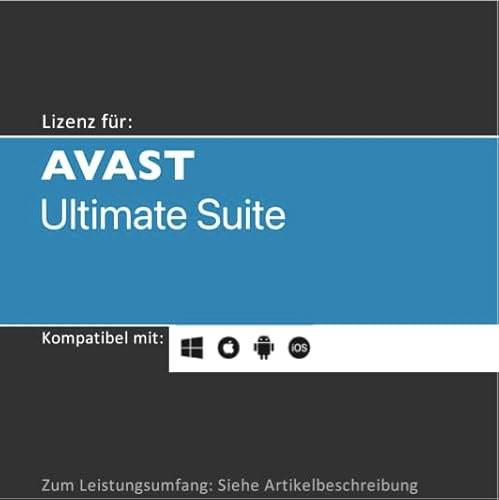 Lizenz für AVAST Ultimate Suite inkl. unbegr. VPN | 2024 | 1-10 Gerät(e) | 1-3 Jahr(e) | Vollversion | Windows bzw. MacOS/iOS/Android | Lizenzcode per Post o. E-Mail von softwareGO (10 Geräte I 1 J.) von SOFTWAREGO