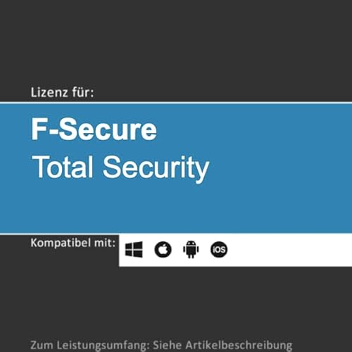 Lizenz für F-Secure Total Security inkl. VPN | 2024 | 1-10 Gerät(e) | 1-2 Jahr(e) | Vollversion | Windows/macOS/iOS/Android | Lizenzcode per Post in frustfreier Vepackung (FFP) softwareGO (2 Jahre, 3) von SOFTWAREGO