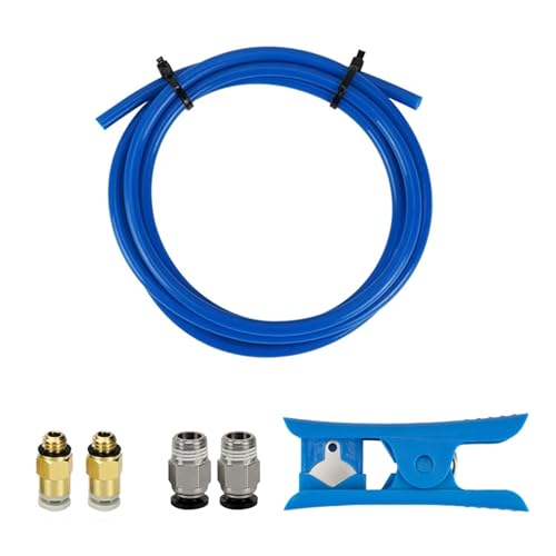 3D-Drucker-Zubehörset,Schlauch 4mm Für 1,75mm Filament Mit Pc4-M10 & Pc4-M6 Anschlussstücken,Ptfe Schlauch 1,75,Ptfe Tube Pneumatischen Beschlägen & Rohrschneider Für Ender 3/3 Pro/5/Cr-10 3d-Drucker von SOGHO
